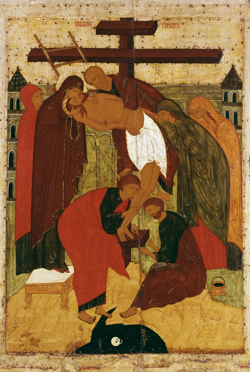 Nedstigning fra korset, 1475-1499 af Russian School