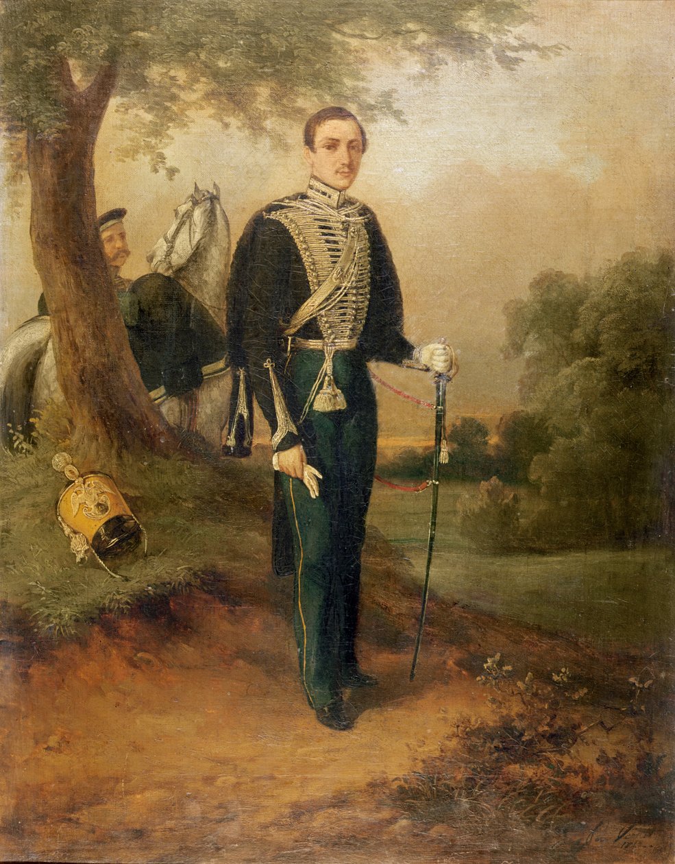 Mikhail Yurievich Lermontov (1814-41) af Russian School
