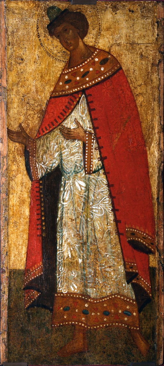 Saint Prince Gleb, 1400-tallet. af Russian icon.