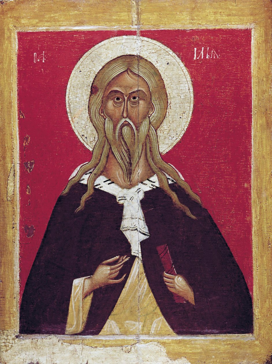 Profeten Elias, slutningen af det 14. - begyndelsen af det 15. århundrede. af Russian icon.