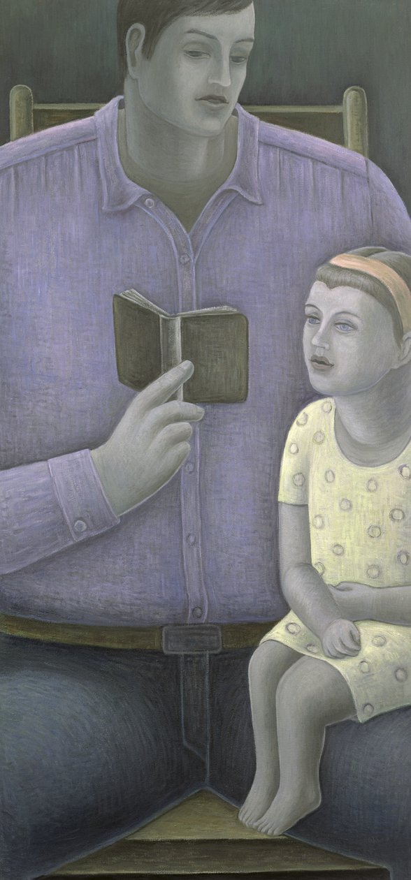Mand læser for en pige, 2003 af Ruth Addinall