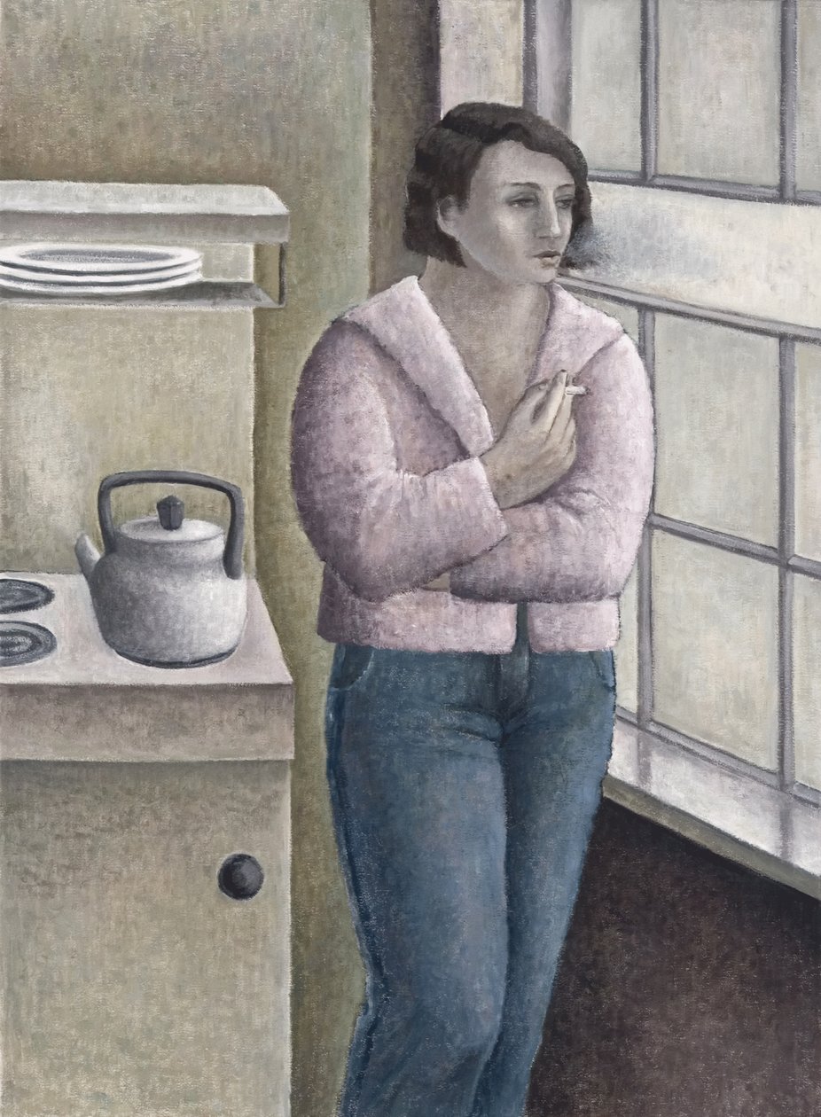 Kvinde ryger, 1996 af Ruth Addinall