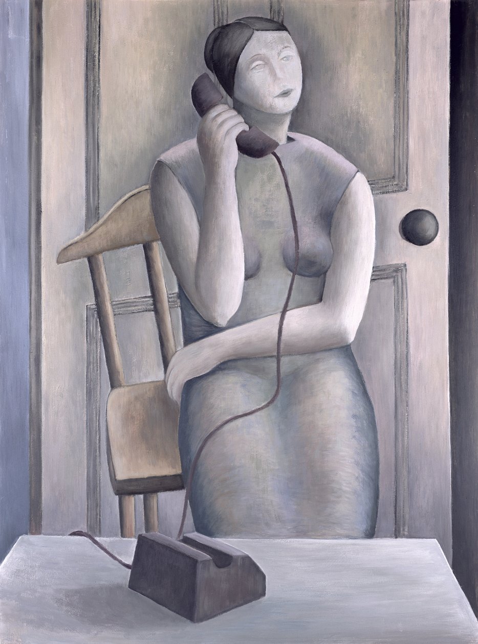 Kvinde på telefon, 1995 af Ruth Addinall