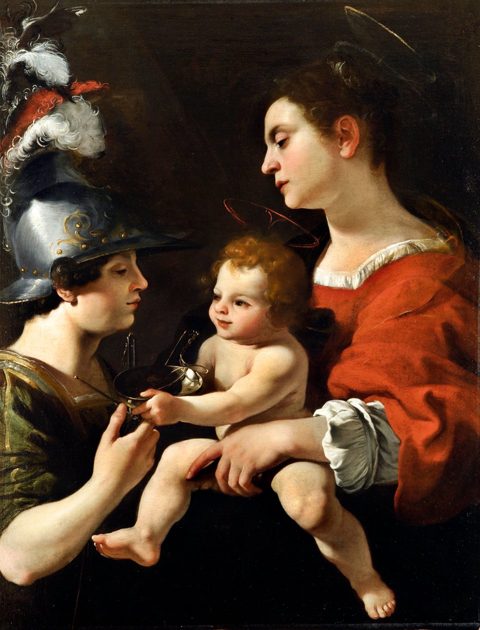 Madonna med barn og Sankt Michael, ærkeenglen af Rutilio di Lorenzo Manetti