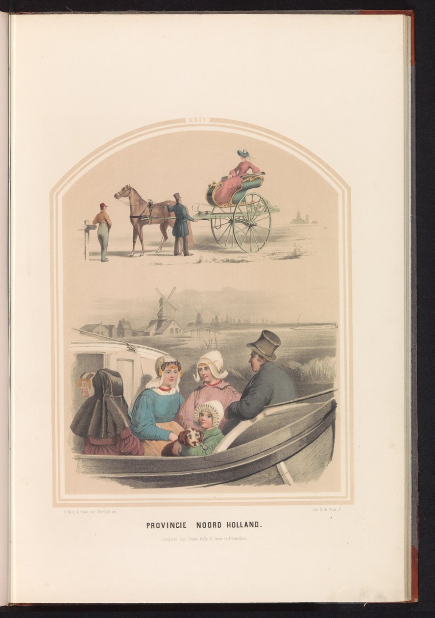 Traditionel dragt i Nordholland, 1857 Provinsen Nordholland. / XXIV (titel på objekt) af Ruurt de Vries