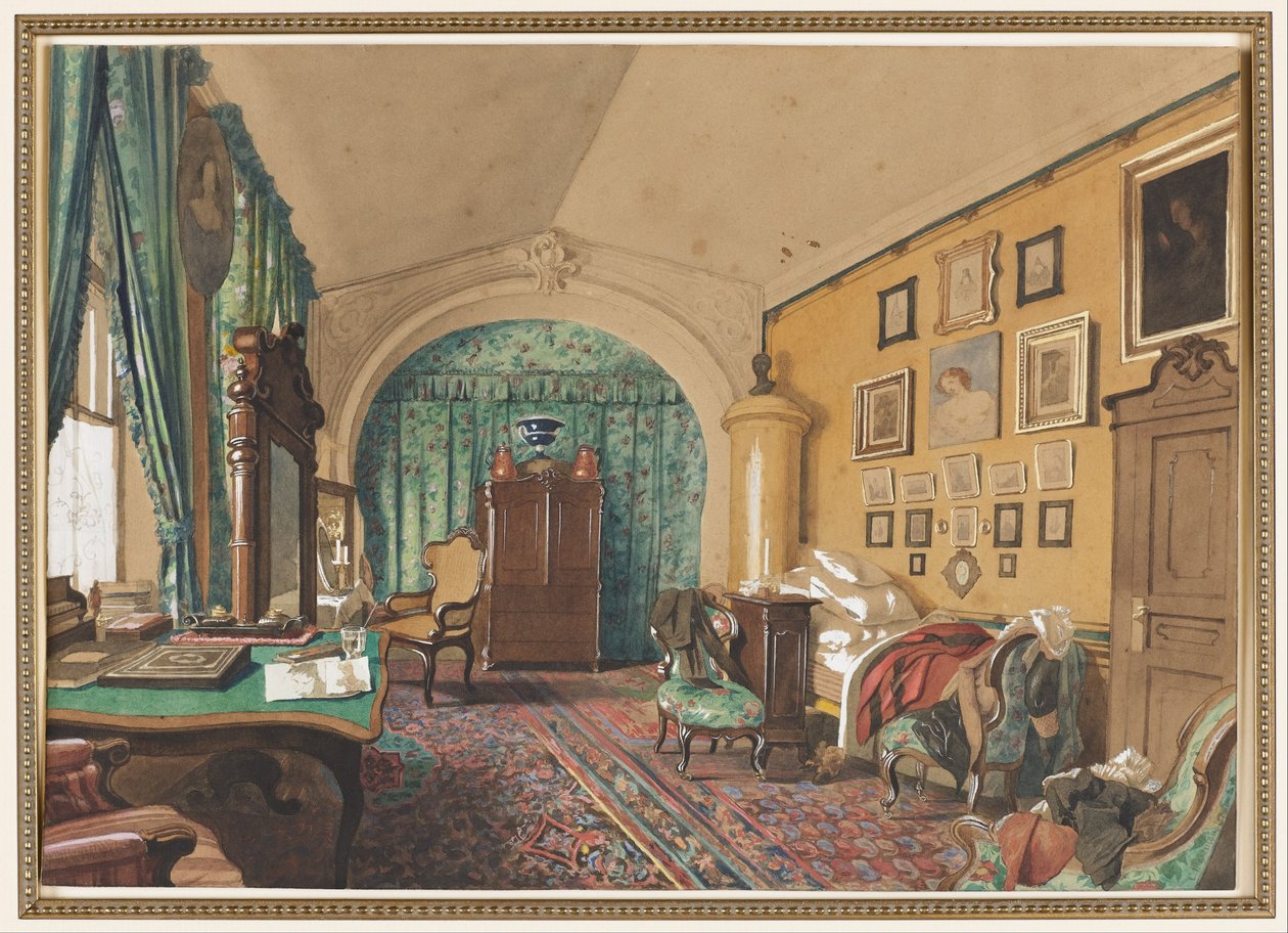 Interiør i en Mans Living Room af S. Tolstoi