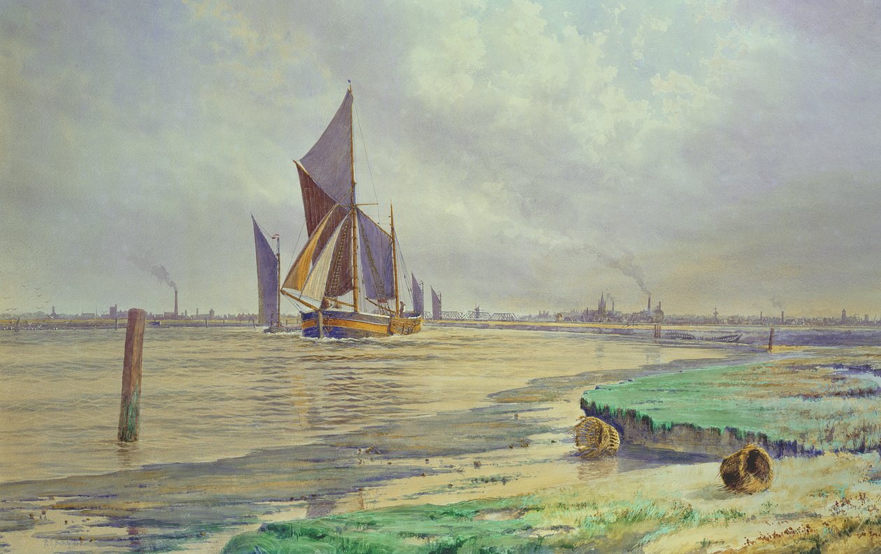 Med vind og tidevand, Breydon Water (wc) af S.J. Batchelder