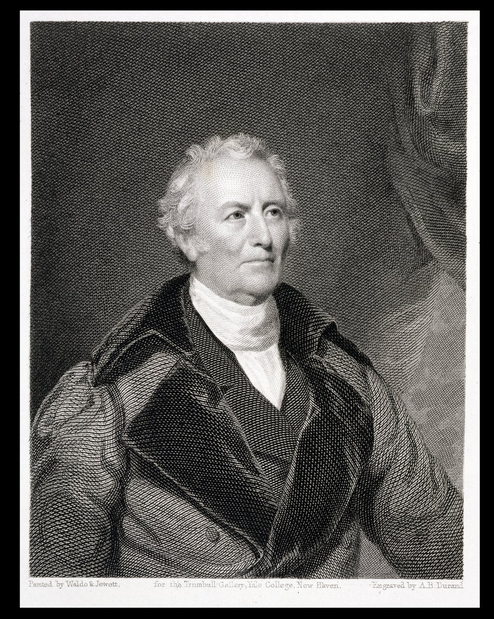 John Trumbull (1756-1843) graveret af Asher Brown Durand (1796-1886) af S.L. and Jewitt, T.O.S. Waldo