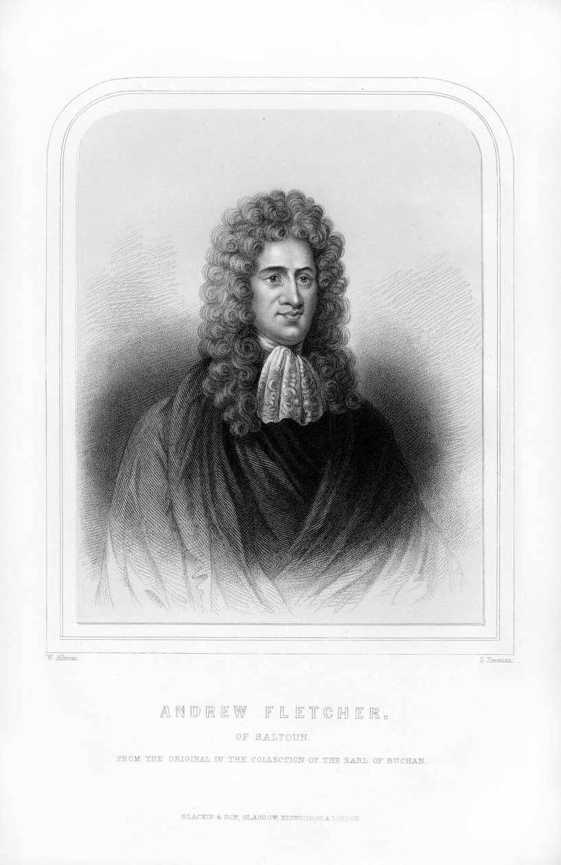 Andrew Fletcher af Saltoun, skotsk forfatter, politiker og patriot, 1870. af S. Freeman