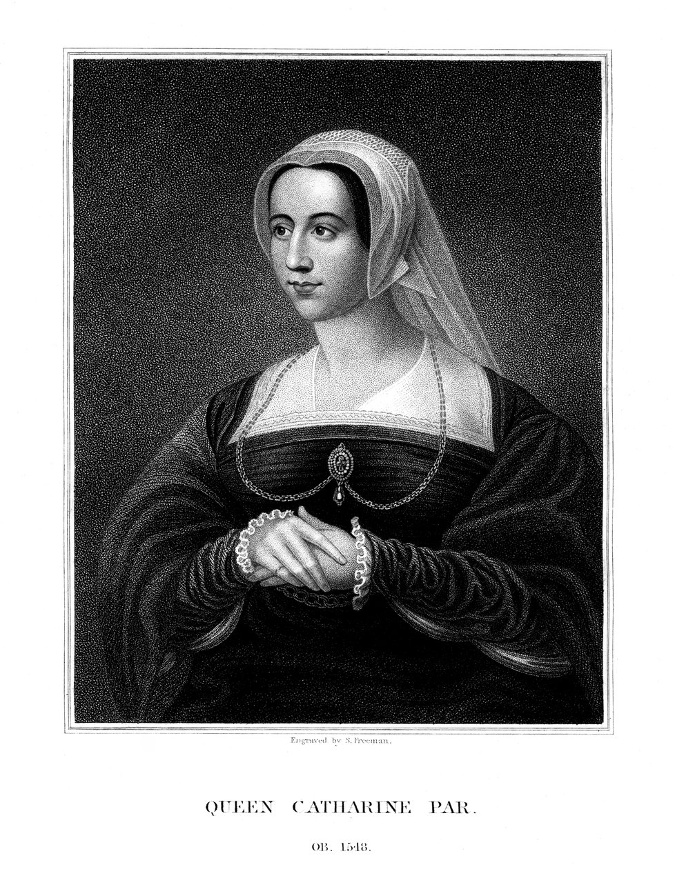 Catherine Parr, Dronning Gemal af Henry VIII, 1823. af S. Freeman