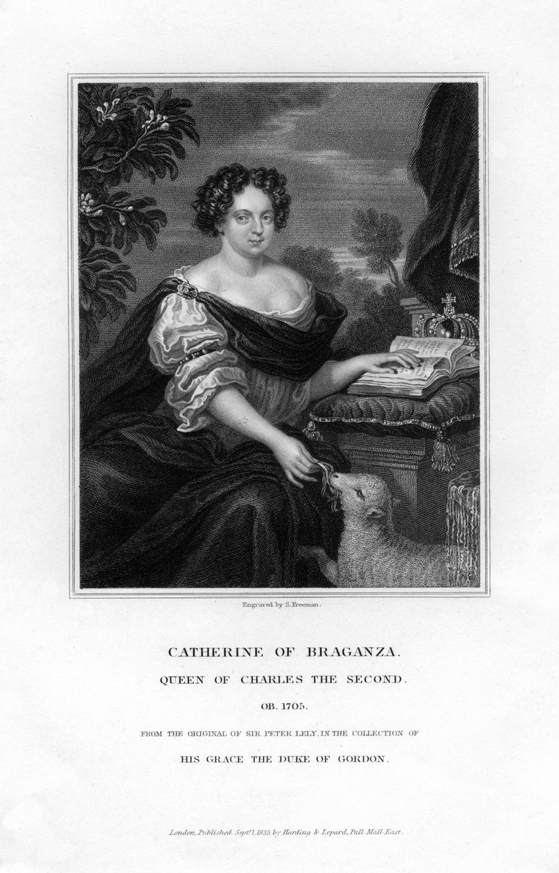 Katarina af Braganza, dronning af Charles II, 1833. af S. Freeman