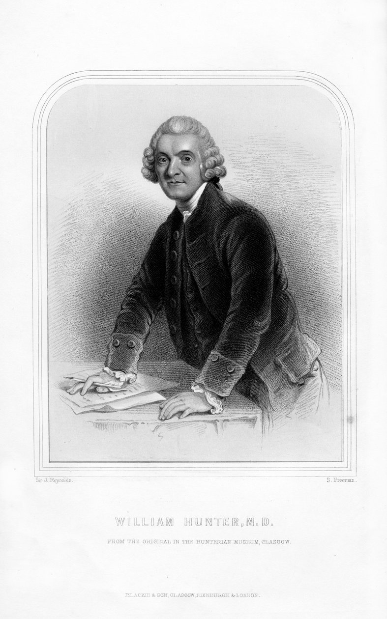 Dr. William Hunter, skotsk anatom og fødselslæge, 1870 af S. Freeman