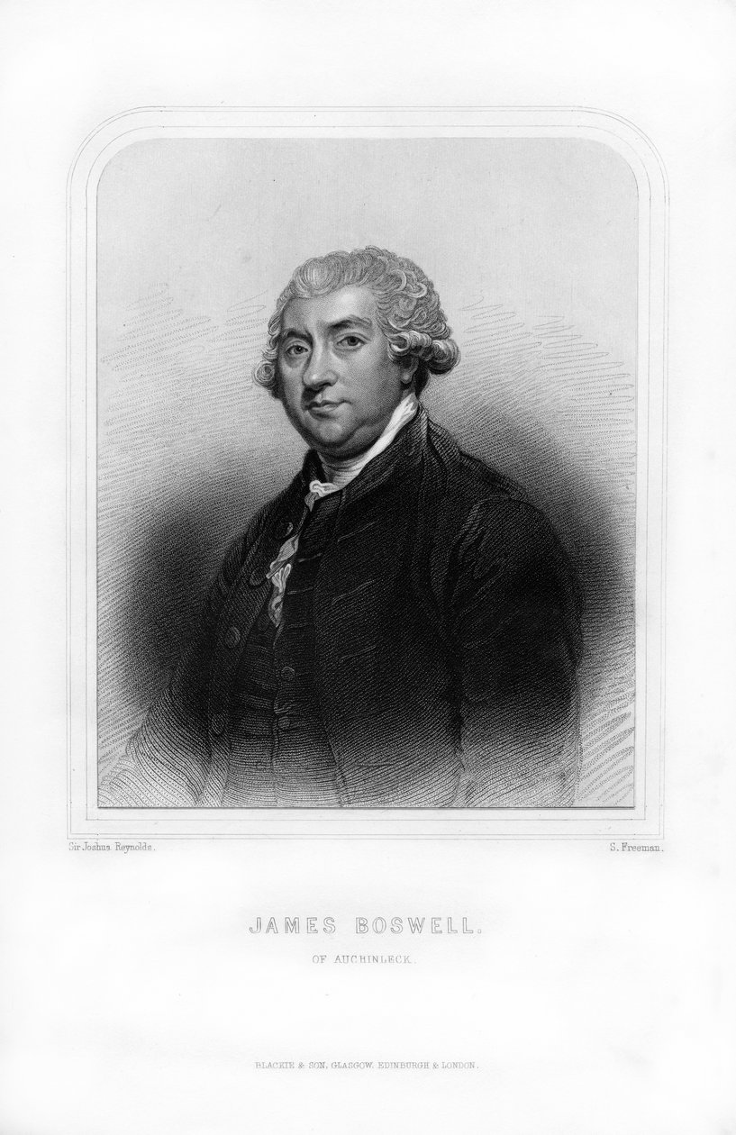James Boswell, 9th Laird of Auchinleck, skotsk advokat, dagbogsskriver og forfatter, 1870. af S. Freeman