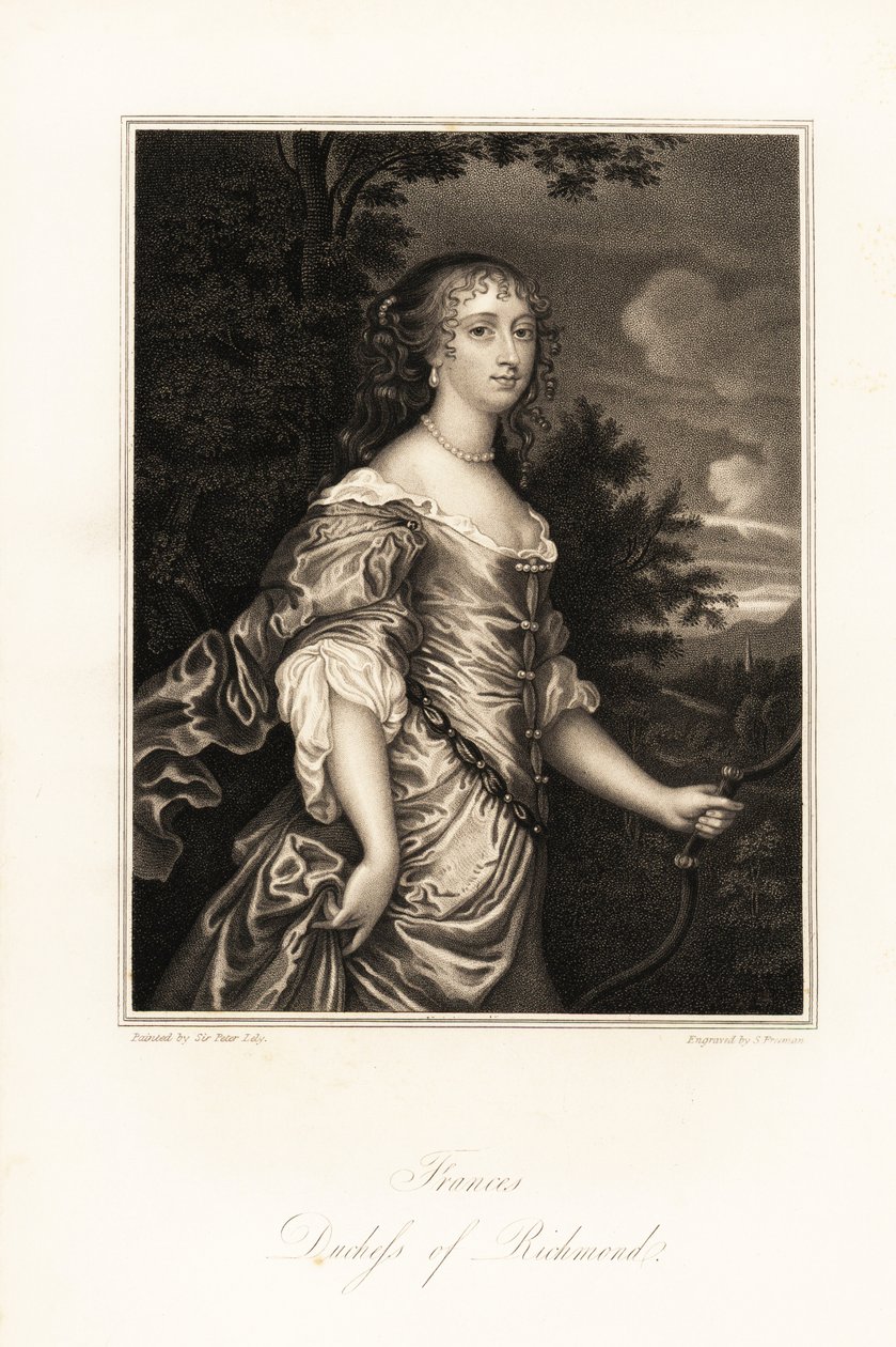 Portræt af Frances Stuart, hertuginde af Richmond af S. Freeman