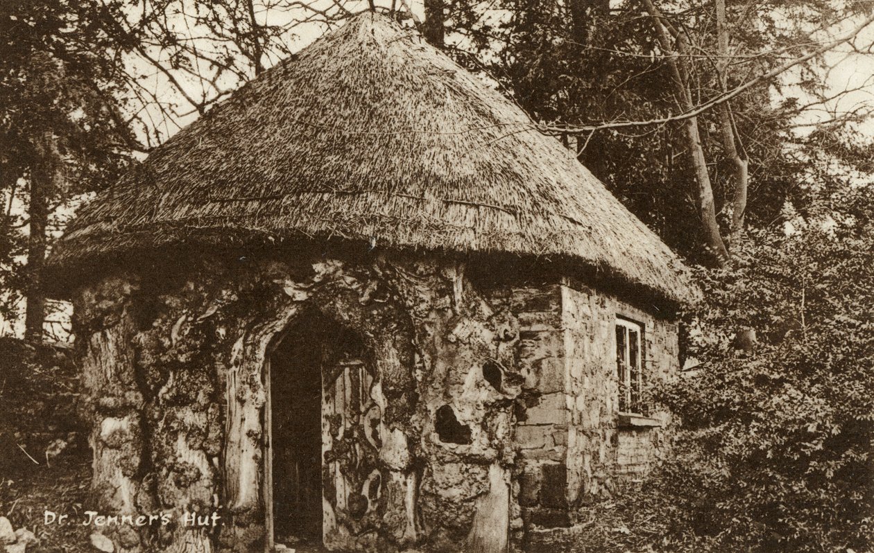 Edward Jenners stråtækte hytte, Berkeley, Gloucestershire, 20. århundrede. af S Pead