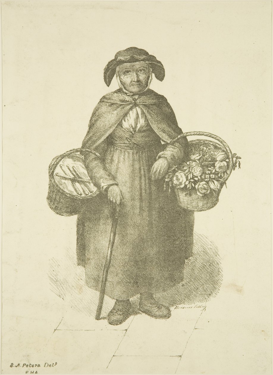 Old Kingswood Flower Seller, c.1828dani af S. or D. A. Peters