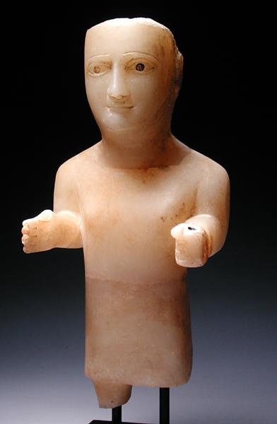 Mandsfigur (alabast) af Sabaean Sabaean
