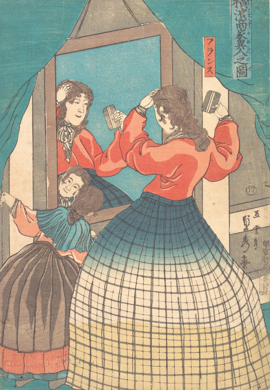 Tryk, 1861 Bunkyu 1, 1. måned. af Sadahide Utagawa