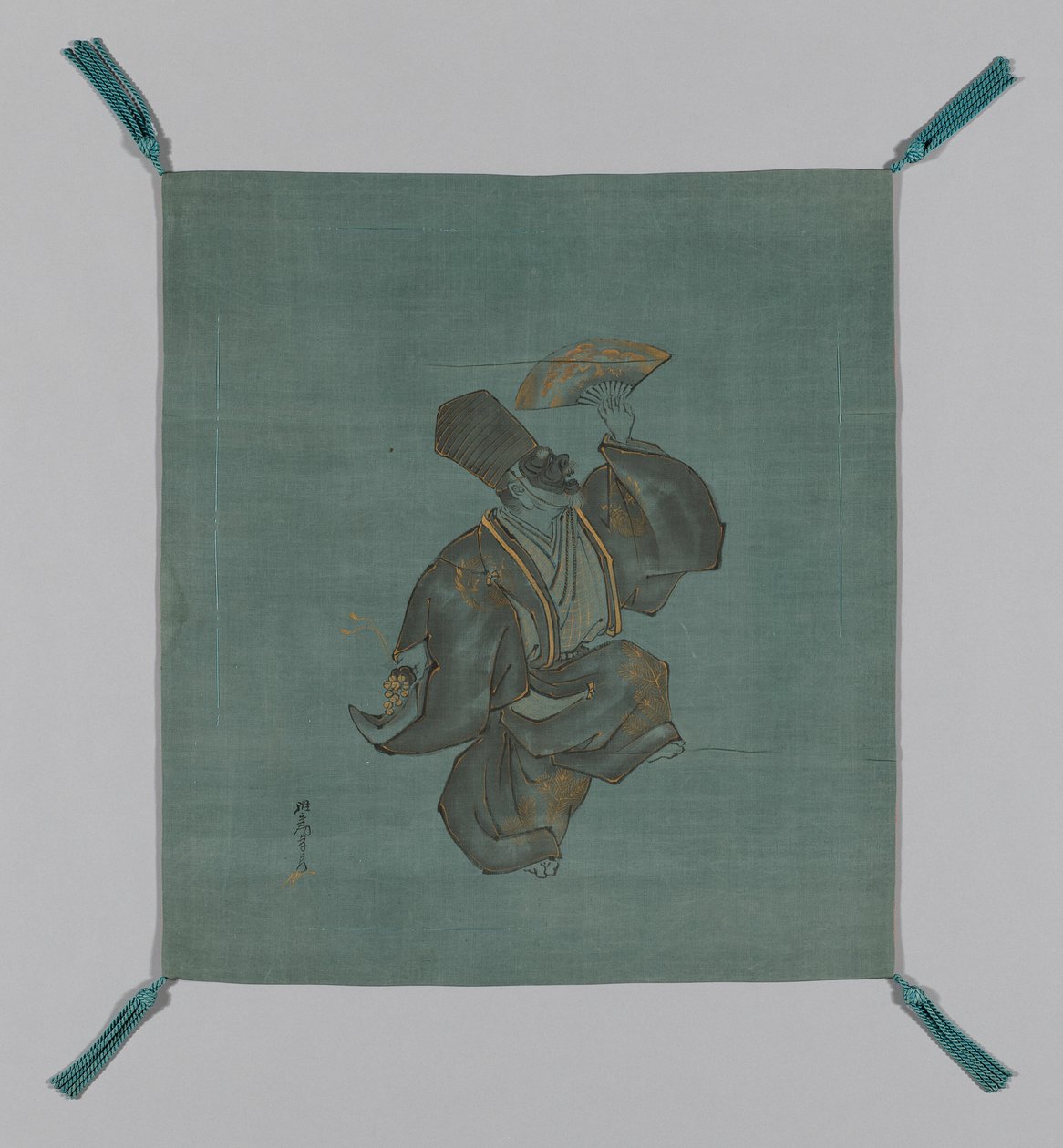 Fukusa gaveomslag, Japan, sen Edo-periode 1789-1868, begyndelsen af det 19. århundrede af Saeki Ganryô