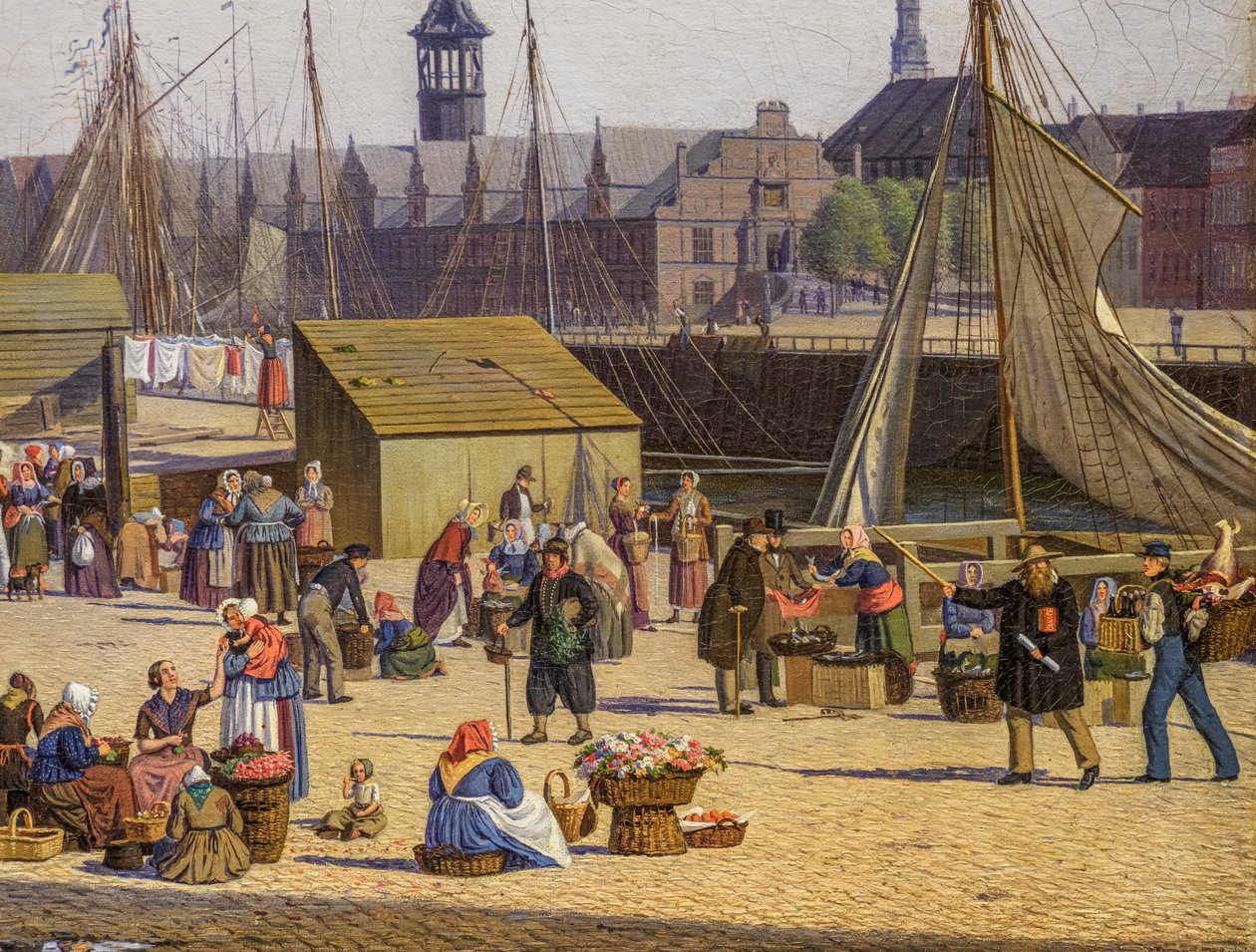 Hejbro Plads, en markedsplads i København, detalje af Sally Henriques