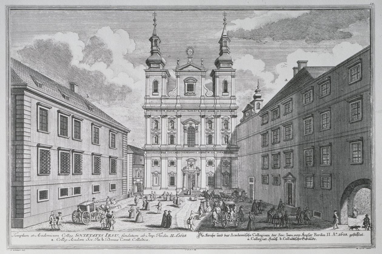 Udsigt over Jesuitenkirche og Dr-Ignaz-Seipal-Platz i Wien af Salomon Kleiner