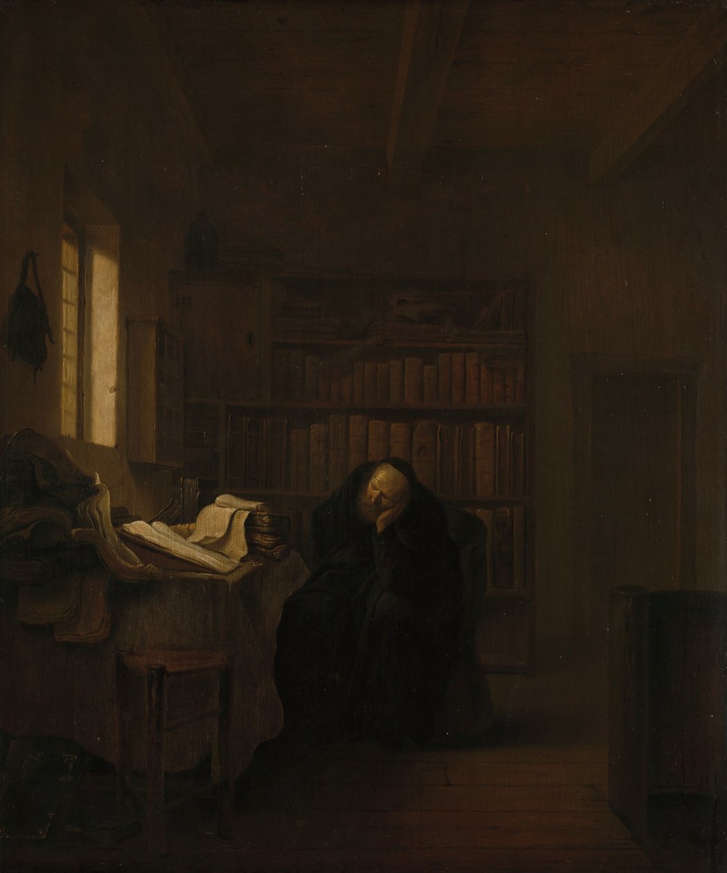 En lærd i sit studie af Salomon Koninck