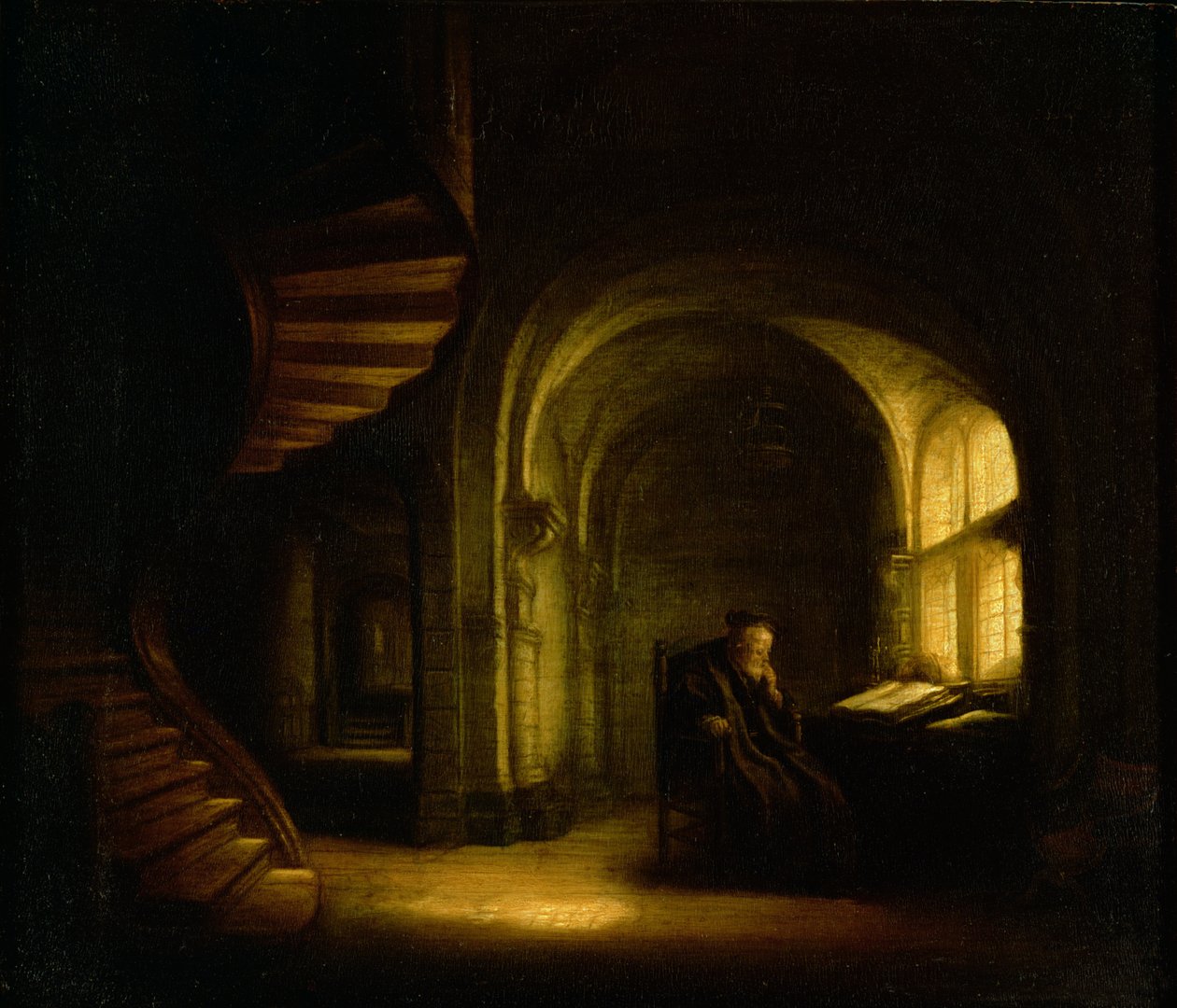Filosof med en åben bog, 1625-7 af Salomon Koninck