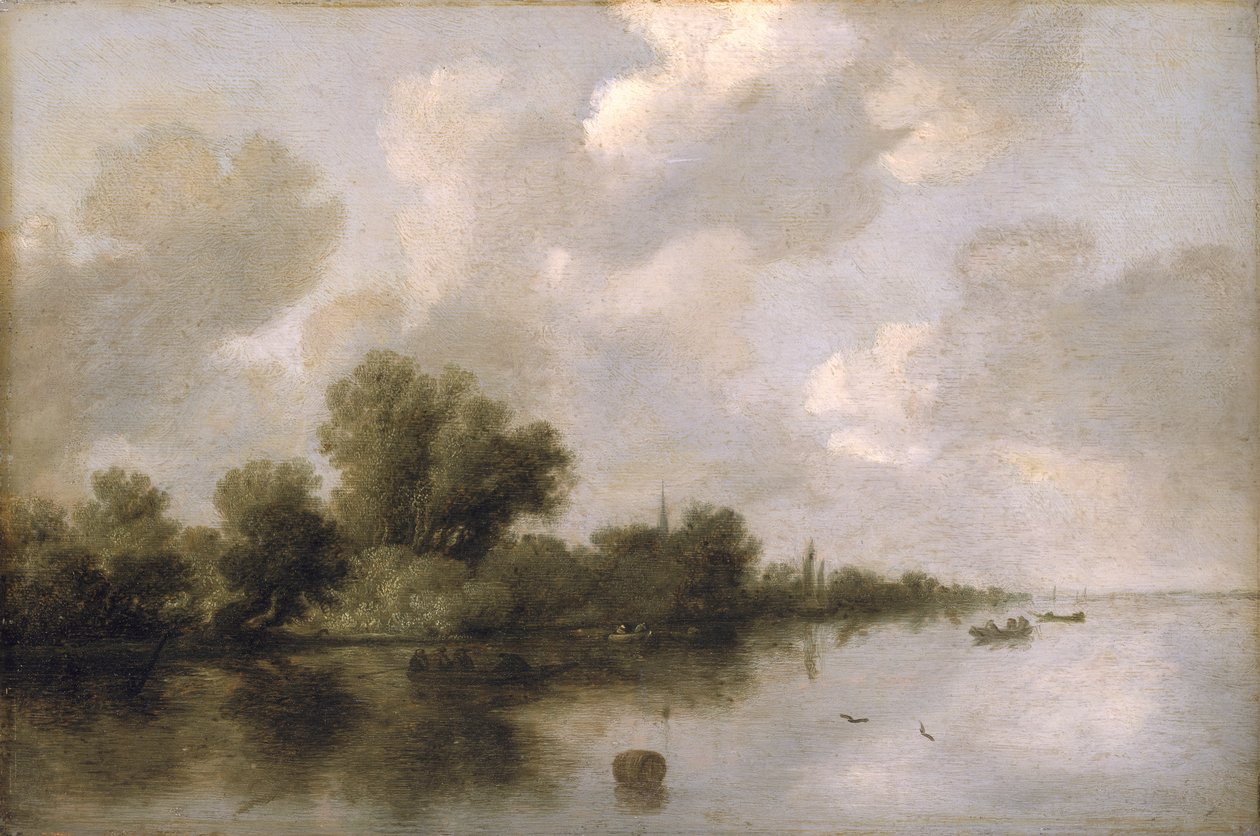 Flodlandskab, 1632 af Salomon van Ruisdael or Ruysdael