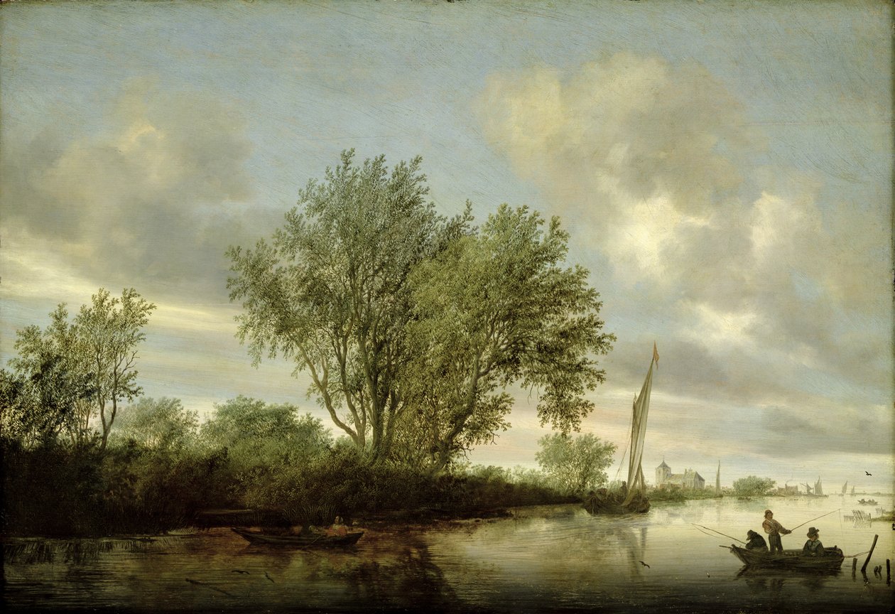 Flodlandskab, 1645 af Salomon van Ruisdael or Ruysdael