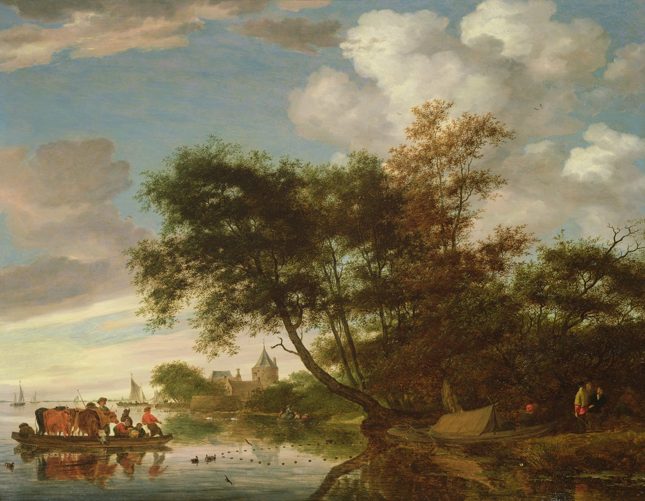 Landskab af flodlandskab af Salomon van Ruisdael or Ruysdael