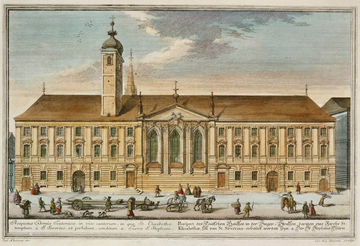 Den tyske ridderordens hus i Wien ... af Salomon (after) Kleiner