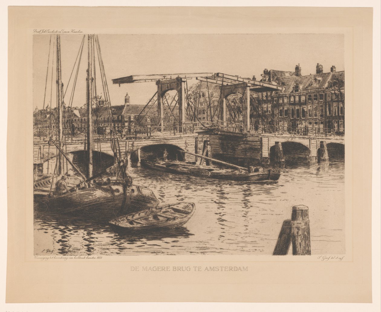 The Skinny Bridge i Amsterdam (original titel på objektet) af Salomon Garf