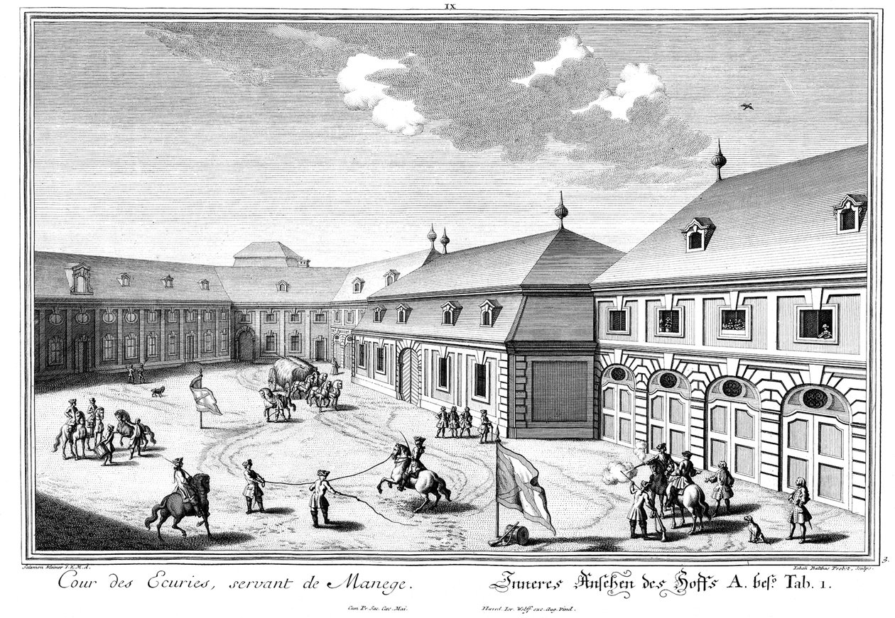 Udsigt over Marstallhof af Salomon Kleiner