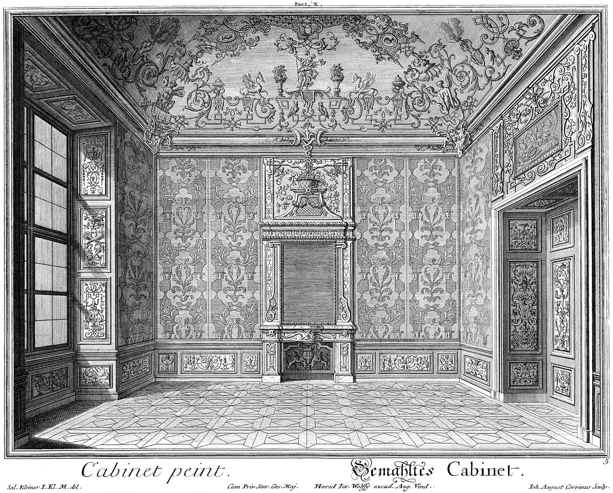 Malet skab af Salomon Kleiner