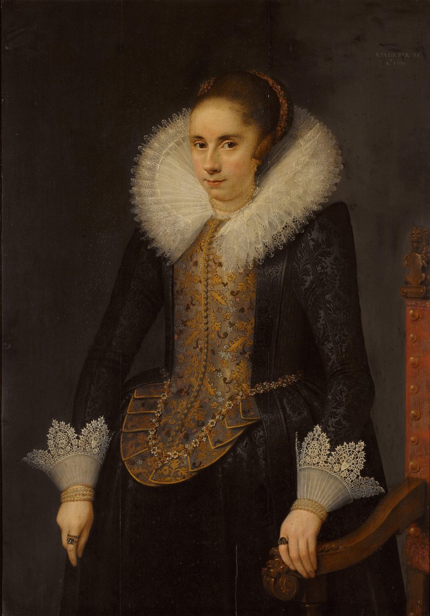 Portræt af Catharina Fourmenois (1598-1665) af Salomon Mesdach (attributed to)