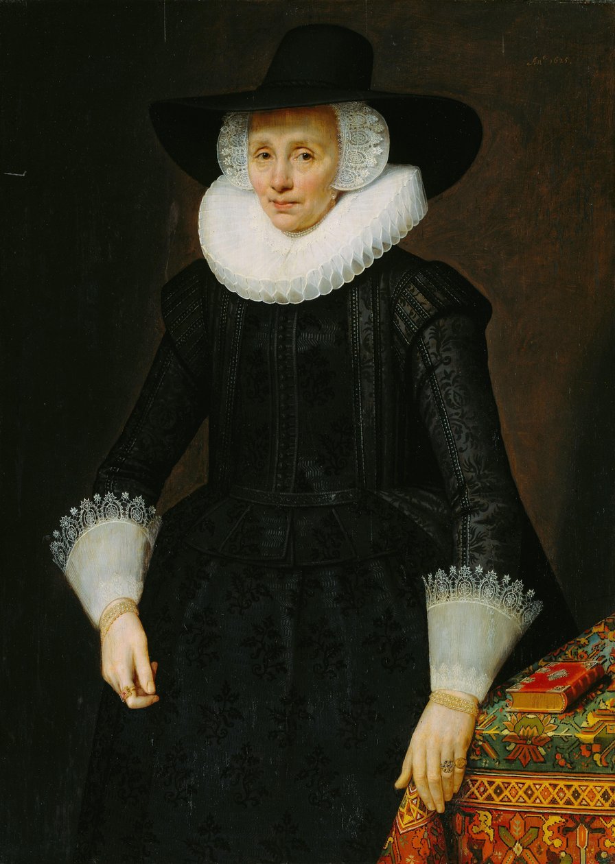 Portræt af Margarita Courten (1564-1640) af Salomon Mesdach (attributed to)