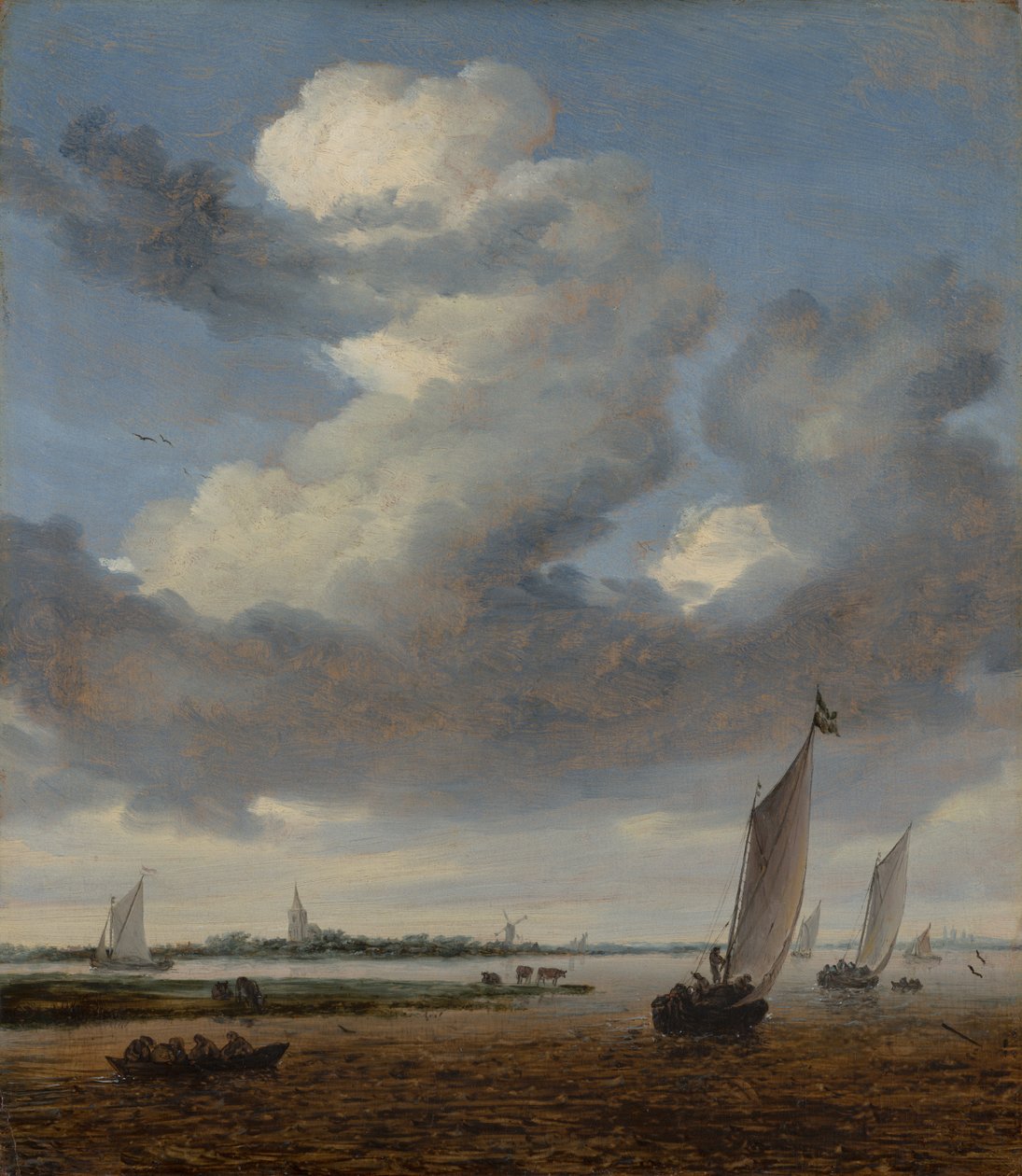 Udsigt over Beverwijk fra Wijkermeer af Salomon van Ruysdael