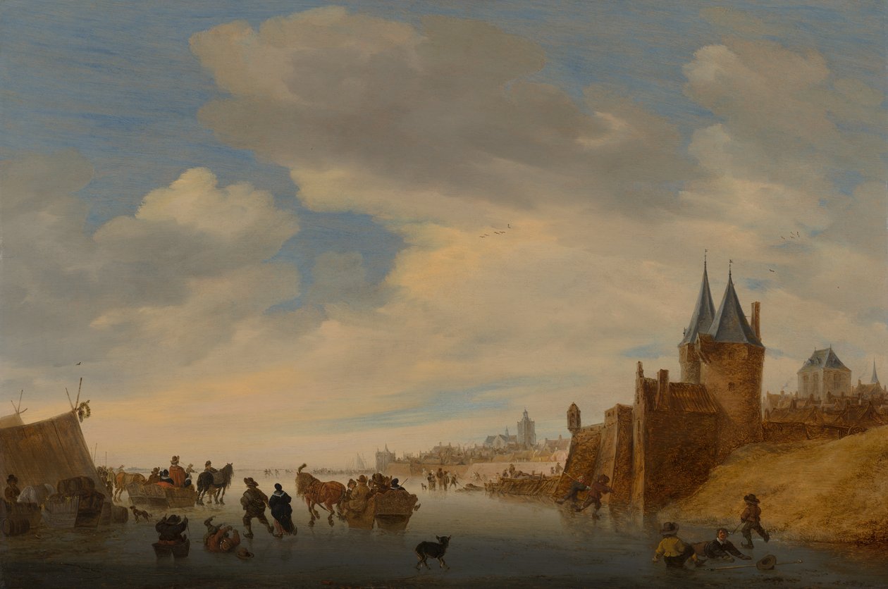 Vinterlandskab nær Arnhem af Salomon van Ruysdael