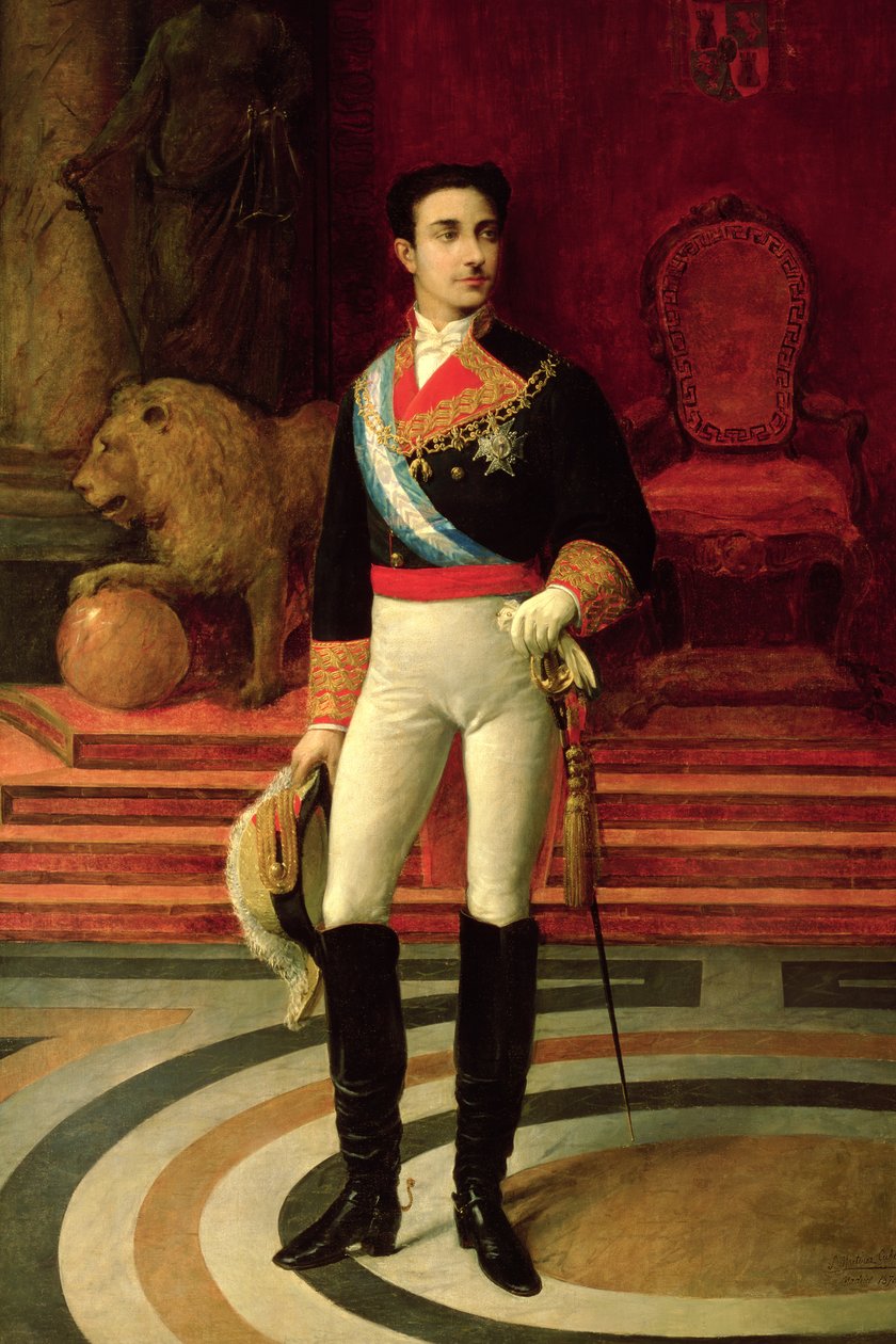 Portræt af Alfonso XII (1857-85) 1876 af Salvador Martinez Cubells