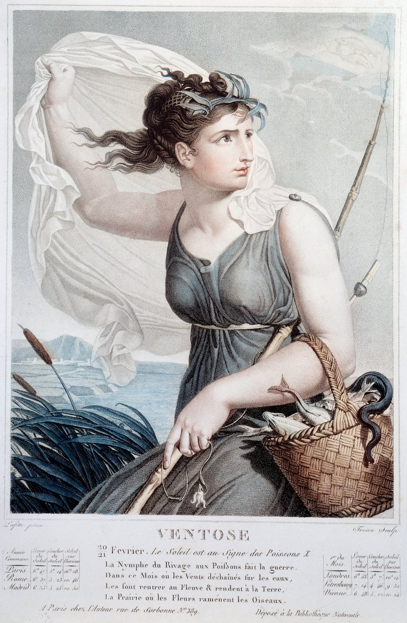 Revolutionær kalender den 20. og 21. februar: "" Ventose: Solen er ved fiskens tegn" af Salvadore Tresca