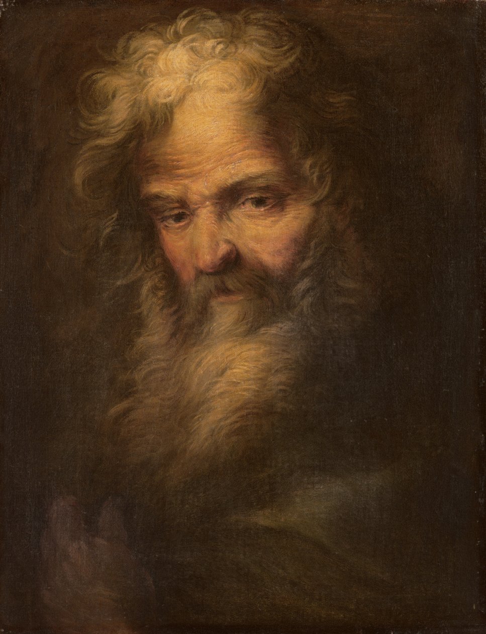 Skæggede profet af Salvator Rosa