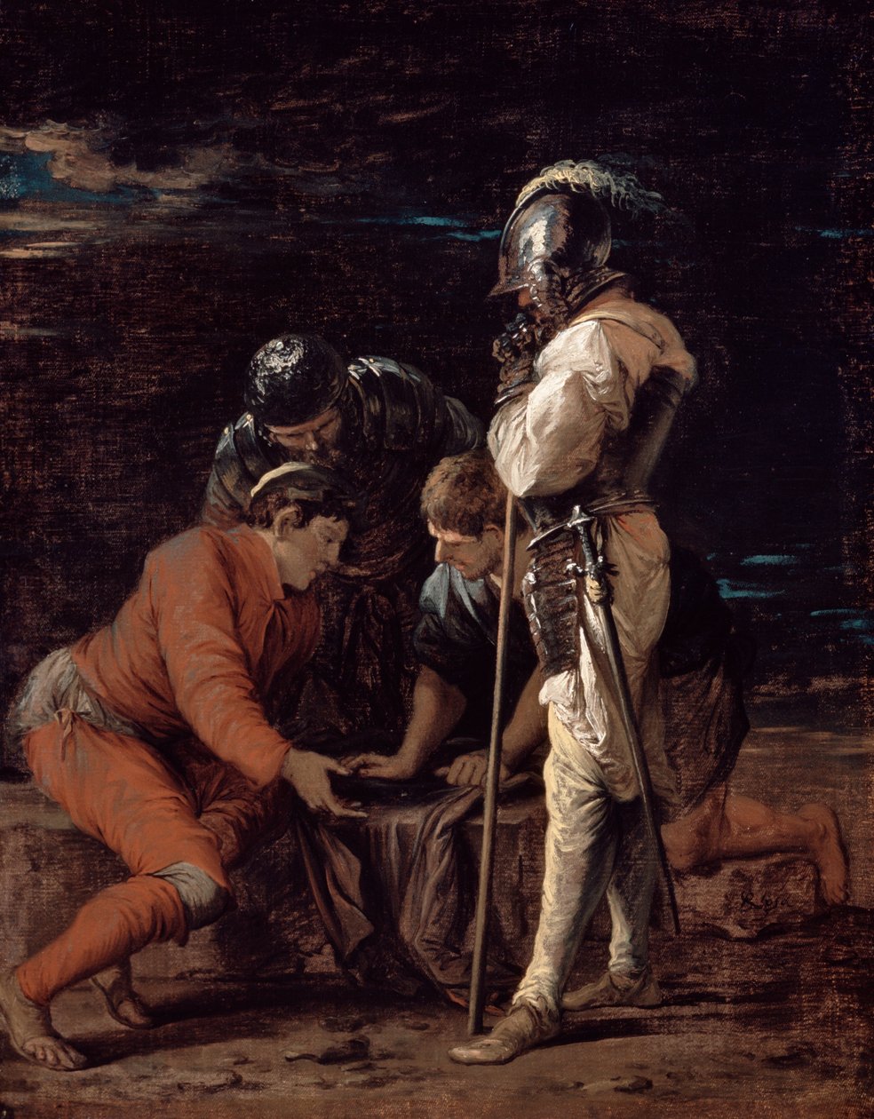 Soldater spil af Salvator Rosa