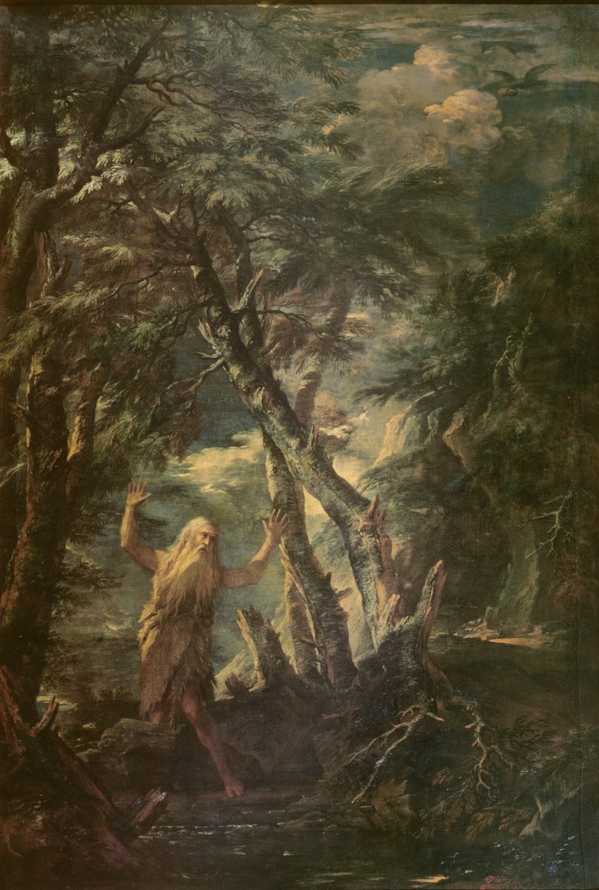 Sankt Paul af Theben (d.c.345) af Salvator Rosa