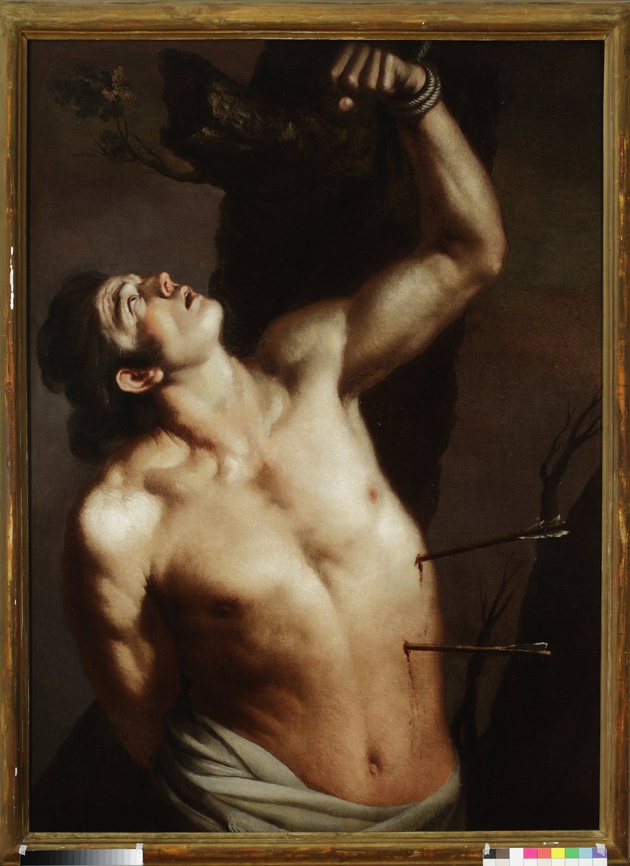 Sankt Sebastian (olie på lærred) af Salvator (attr. to) Rosa