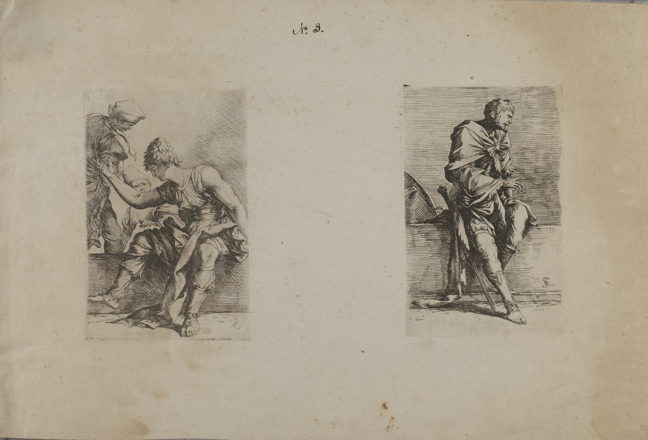 (Figurine Series) Siddende figur med spidst hoved af Salvator Rosa