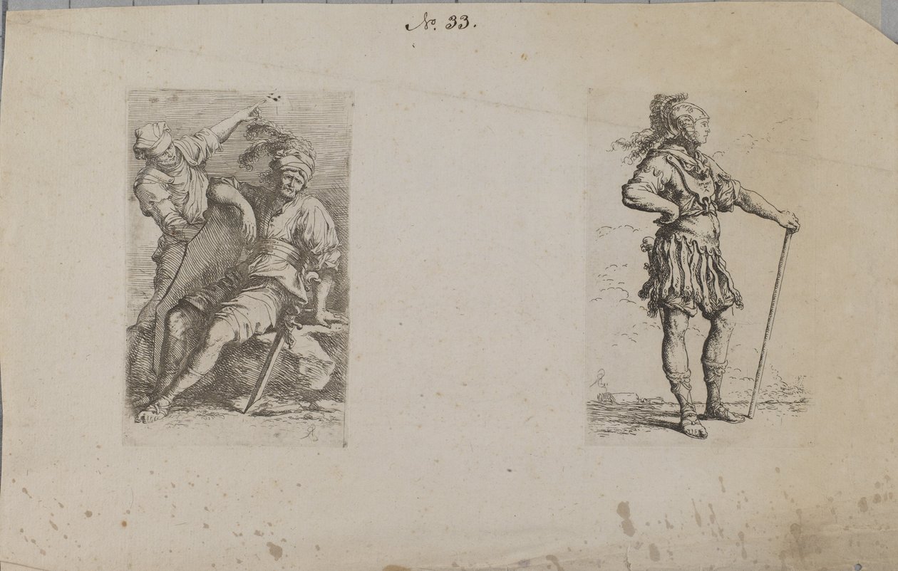 (Figurine Series) To mænd af Salvator Rosa