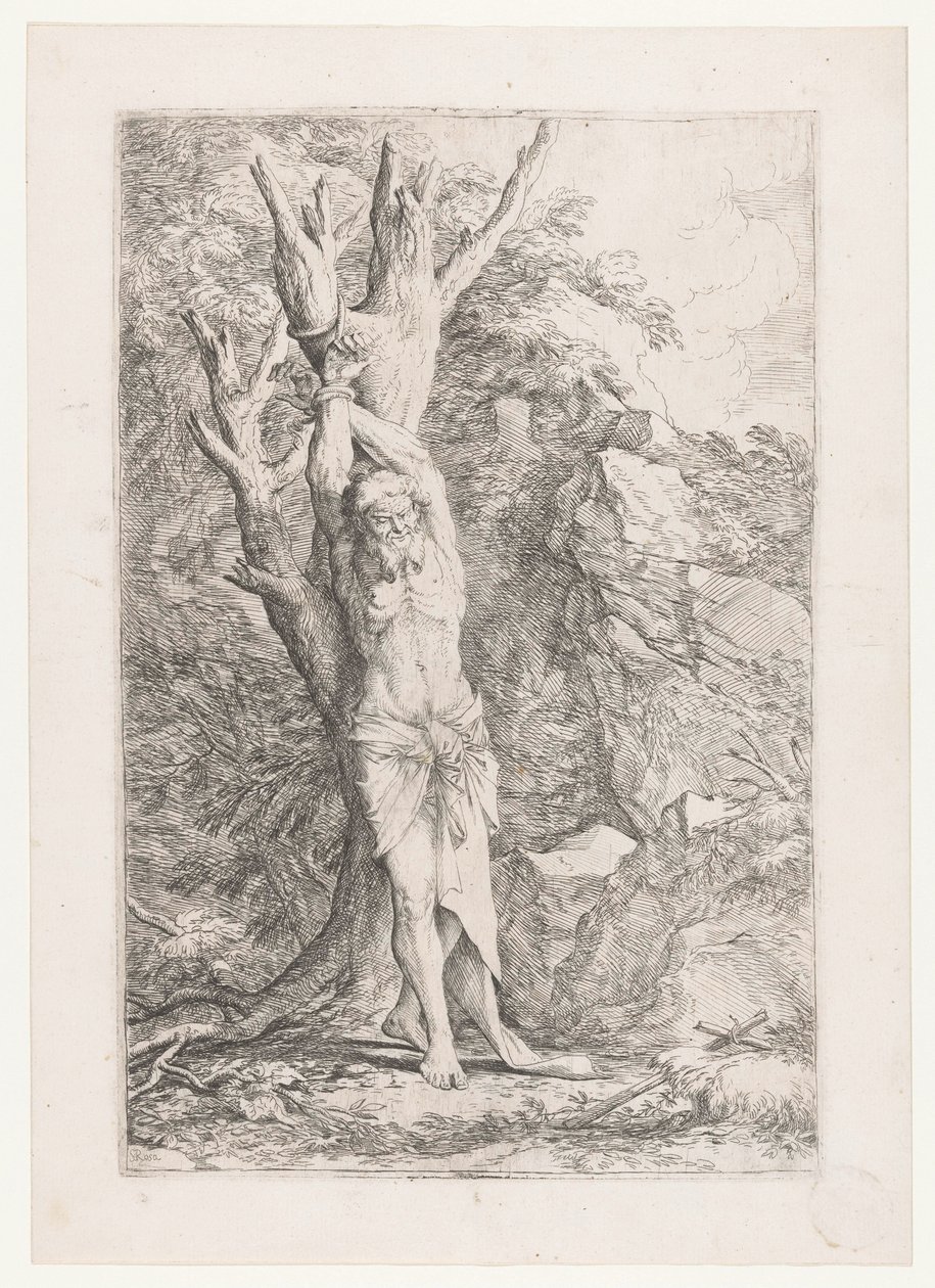 Albert bundet til et træ af Salvator Rosa