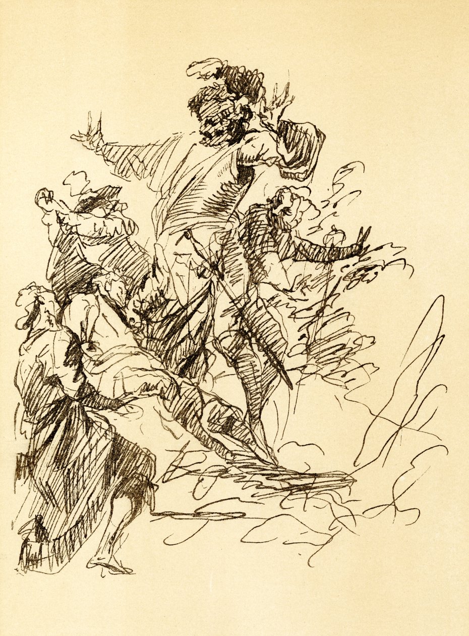Kompositionsstudie af Salvator Rosa