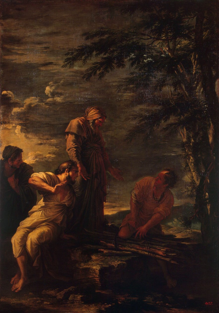 Demokrit og Protagoras, 1663-1664 af Salvator Rosa