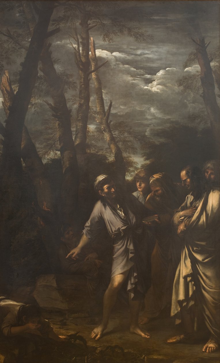 Diogenes smider sin drikkekop af Salvator Rosa